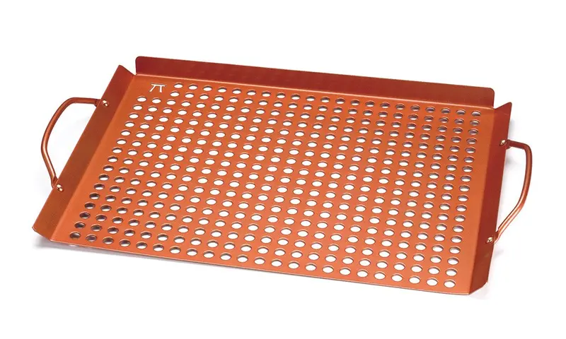 Large Copper Nonstick Grill Grid With Ergonomic Handles – Outset 1