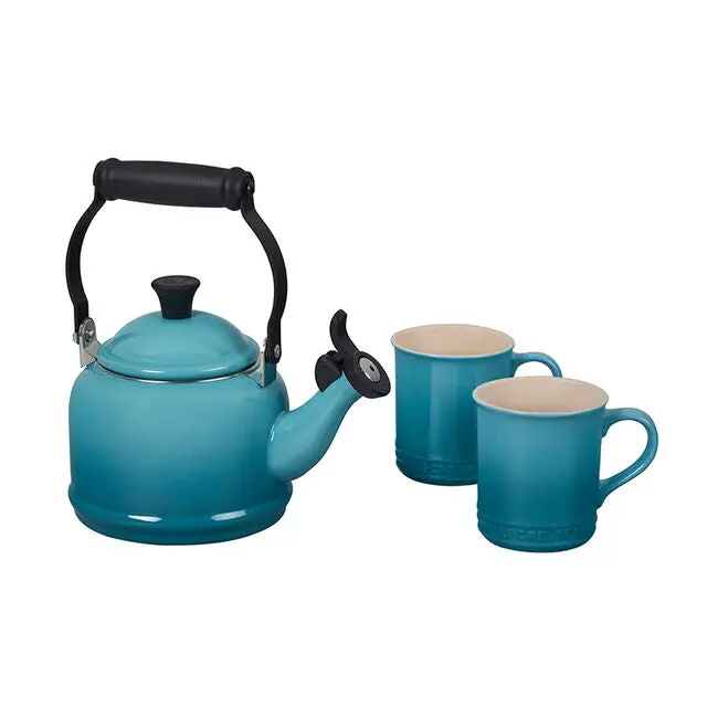 Le Creuset Demi Whistling Kettle & Matching Mug Set 1