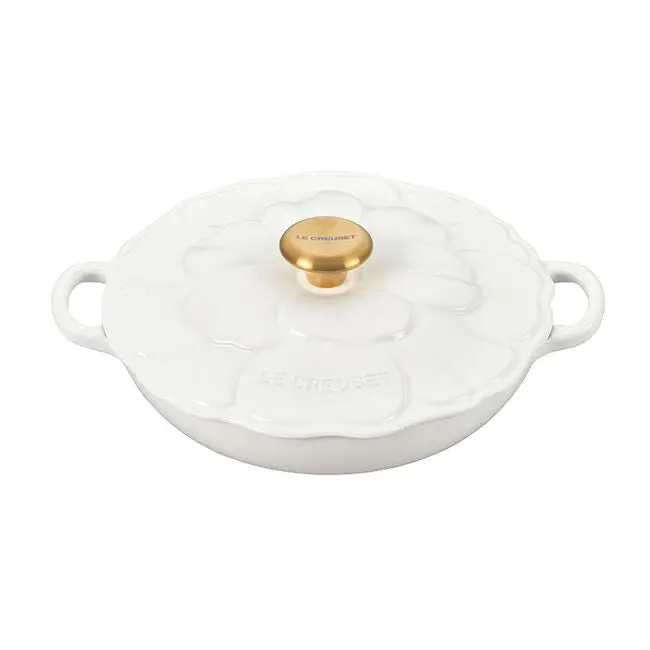 Le Creuset Signature Petal-Design Braiser – Enameled Cast Iron 1