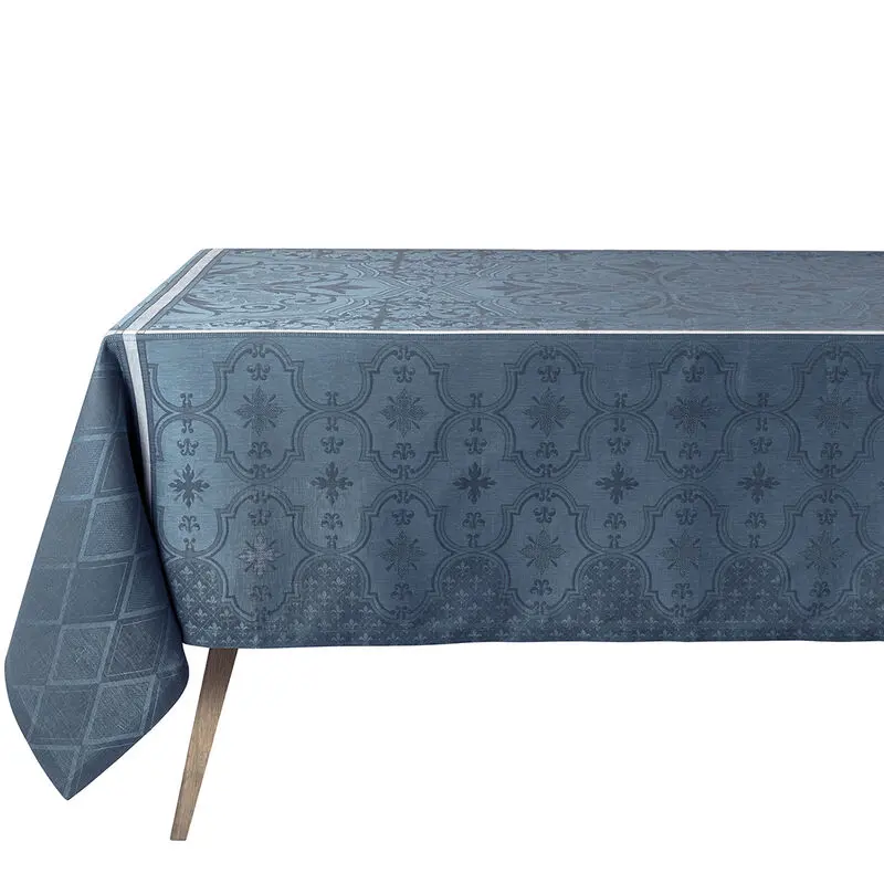 Le Jacquard Français Armoiries Rectangular Tablecloth – Deep Blue (69" × 98") 1