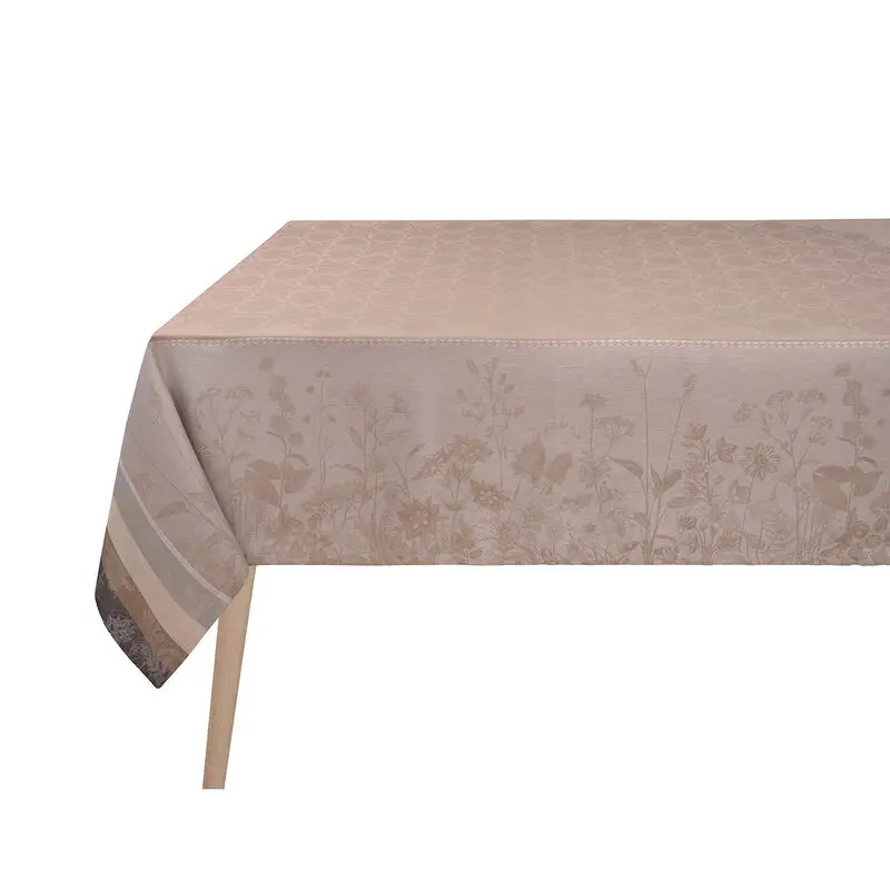 Le Jacquard Français Bucolique Square Tablecloth – Natural Beige (69" × 69") 1