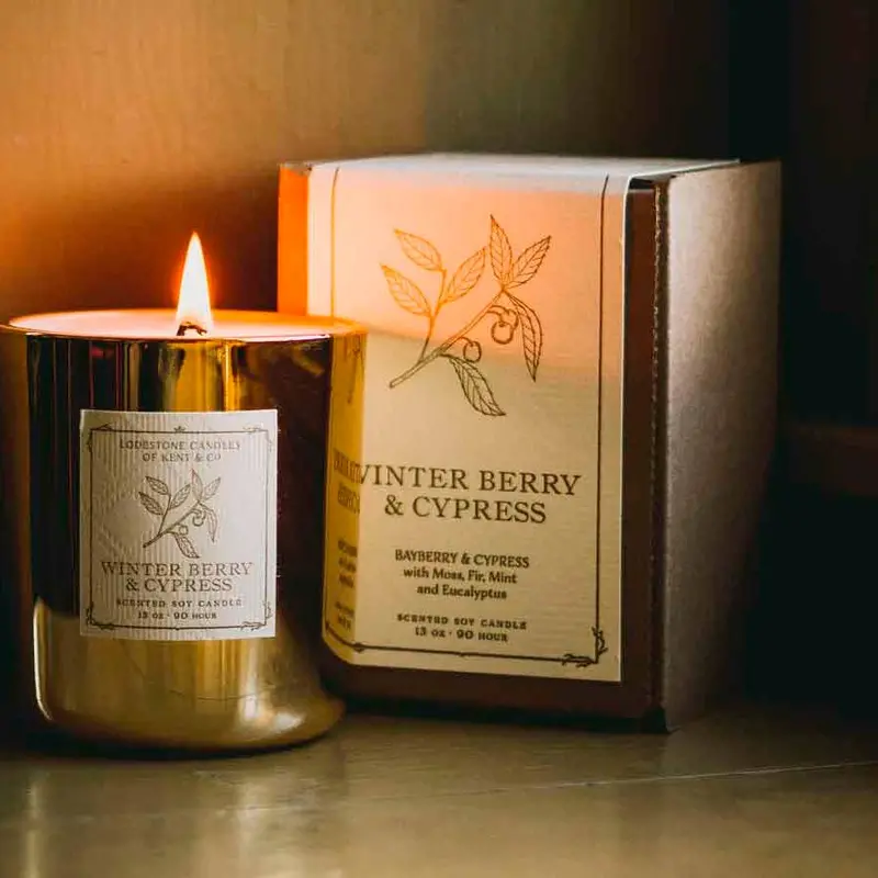 Lodestone Winterberry & Cypress Soy Candle – Hand-Poured Luxury Scent 1
