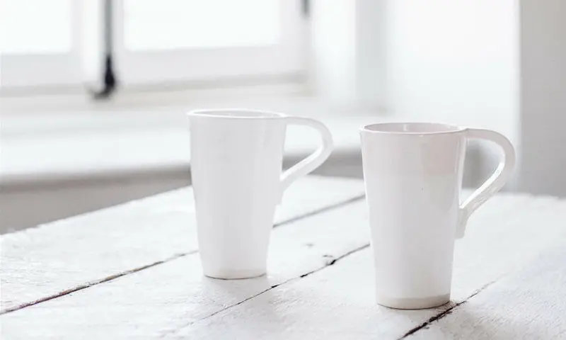Looks Like White Large Ceramic Coffee Mugs – Matte Finish Daily Drinkware 1