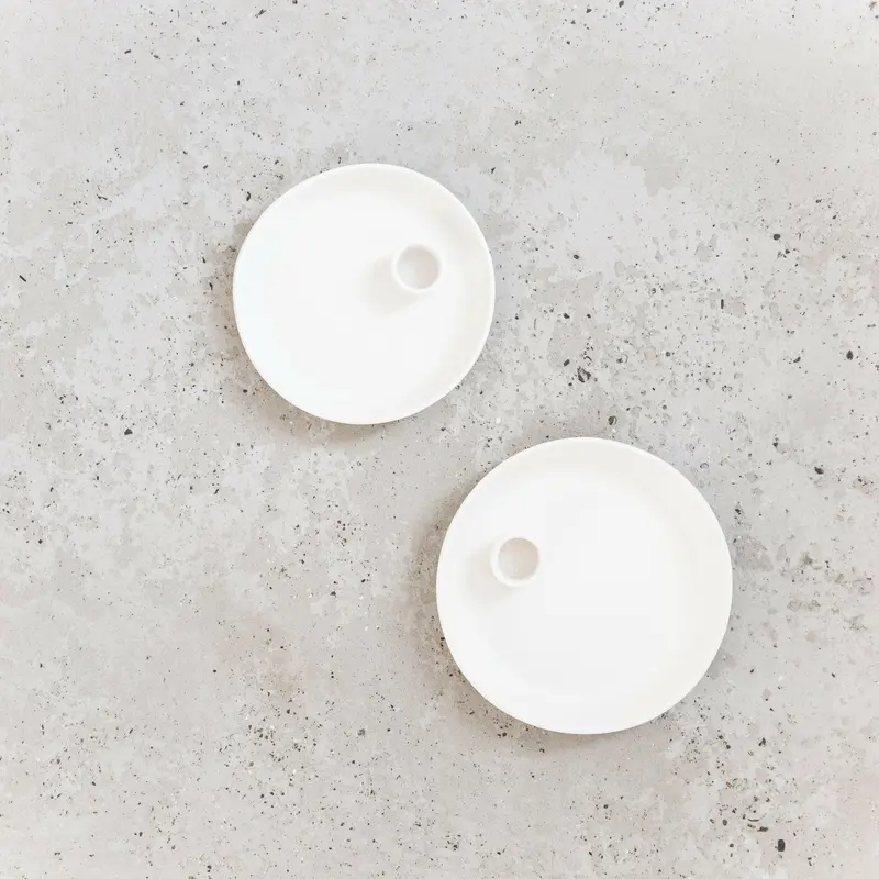 Looks Like White Wabi Sabi Candle Holders – Hand-Thrown Textured Vessels 1