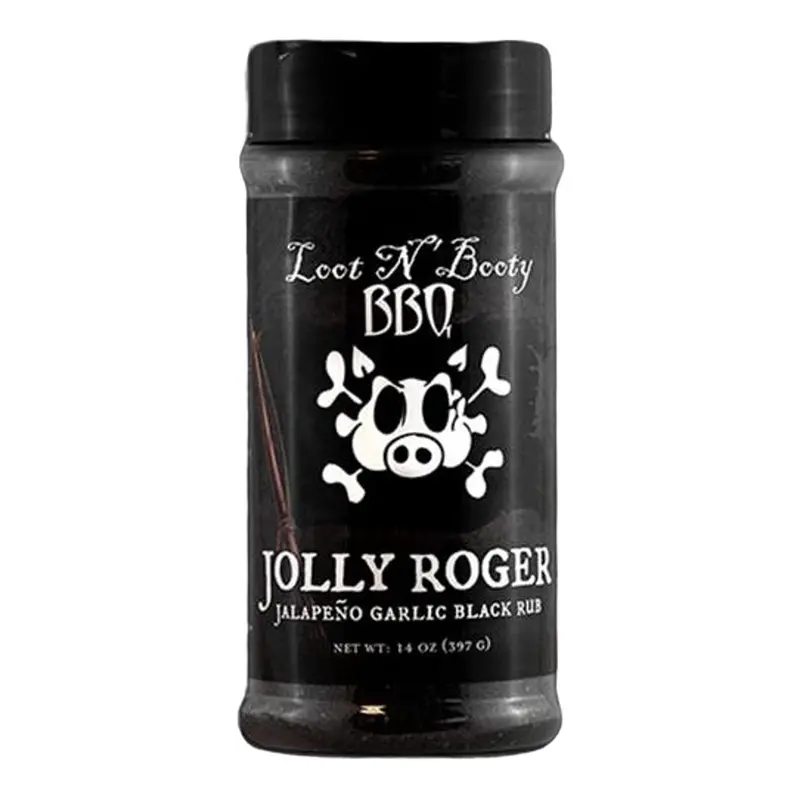 Loot N' Booty Jolly Roger Jalapeño-Garlic Black Bbq Rub (14 Oz) 1