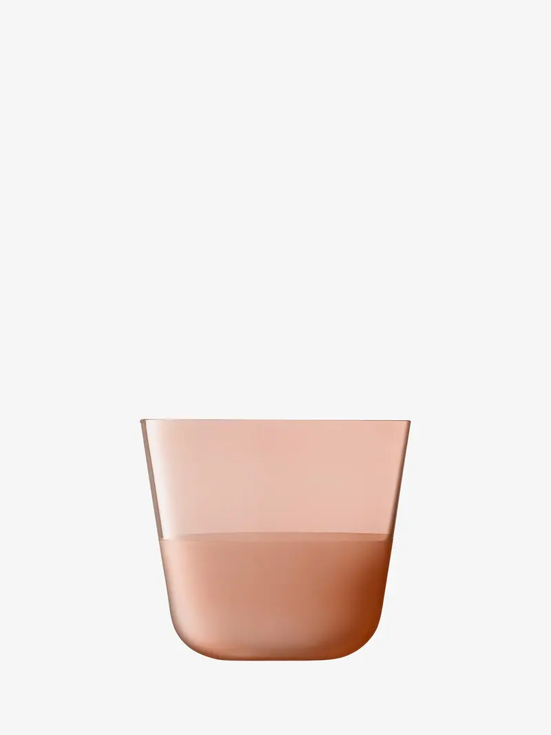 Lsa International Arc Contrast Tumblers – Coral 9 Oz, Hand-Blown Glass 1