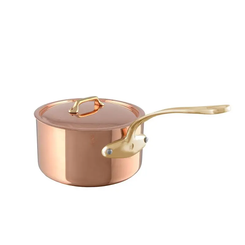 M'200 B Copper Saucepan | 2.6 Qt Mauviel Professional Cookware 1
