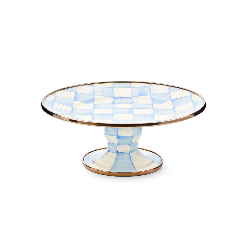 Mackenzie-Childs Sky Check Mini Pedestal Platter 1