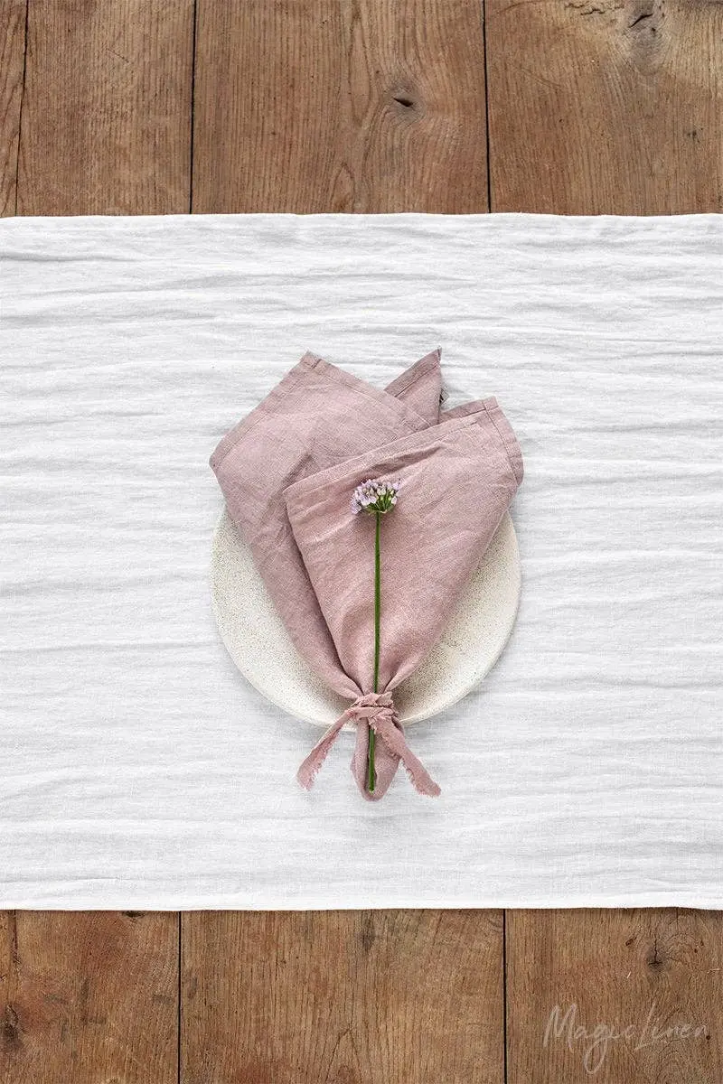 Magic Linen Woodrose Linen Napkin Set – Pack Of 2 1