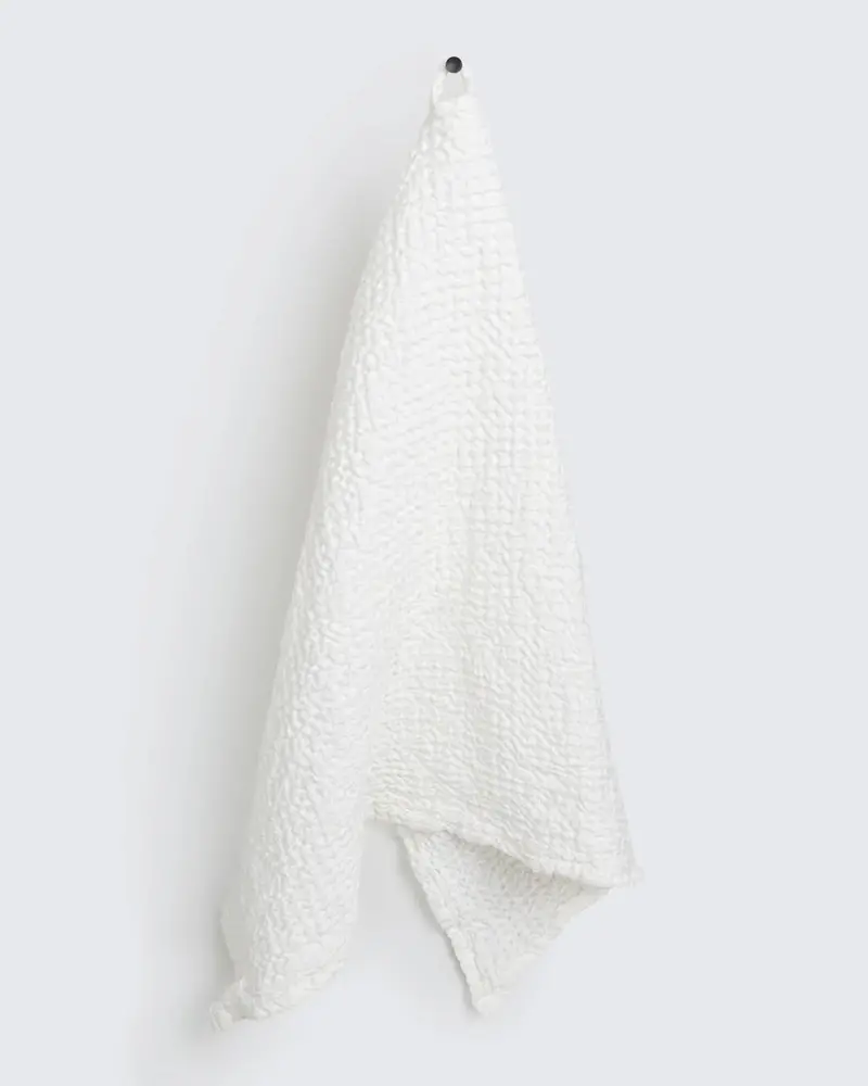 Magiclinen Extra-Large Waffle Kitchen Towel In Crisp White 1