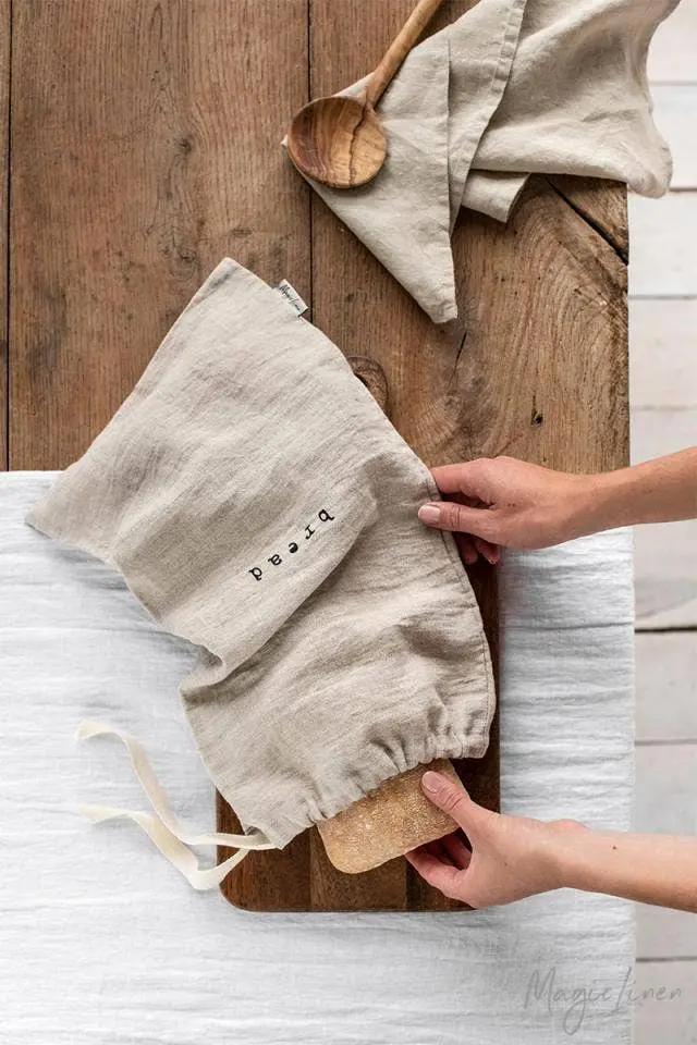 Magiclinen Printed Linen Bread Bag 1