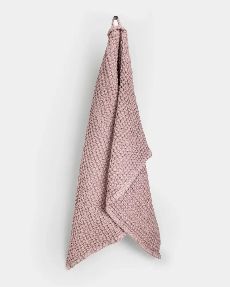Magiclinen Waffle Kitchen Towel In Warm Woodrose 1