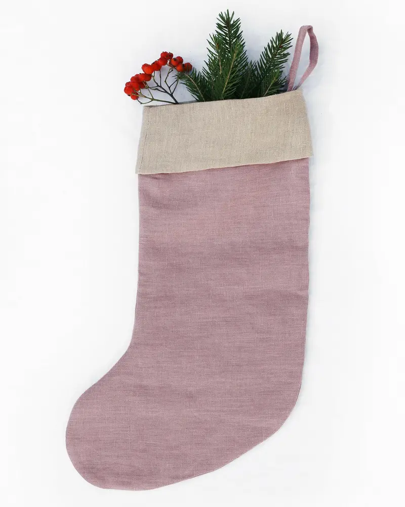 Magiclinen Woodrose Linen Christmas Stockings 1