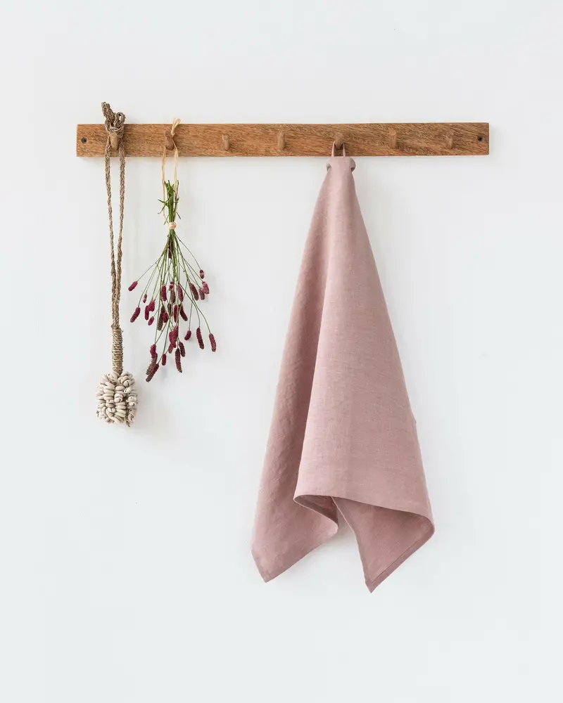 Magiclinen Woodrose Print Linen Tea Towels – Set Of 2 1
