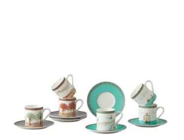 Majan Collection – 6-Piece Cups & Saucers Set 1