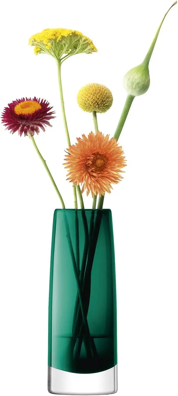 Marine Green Stemmed Bud Vase – 6.25-Inch Tall Accent Piece 1