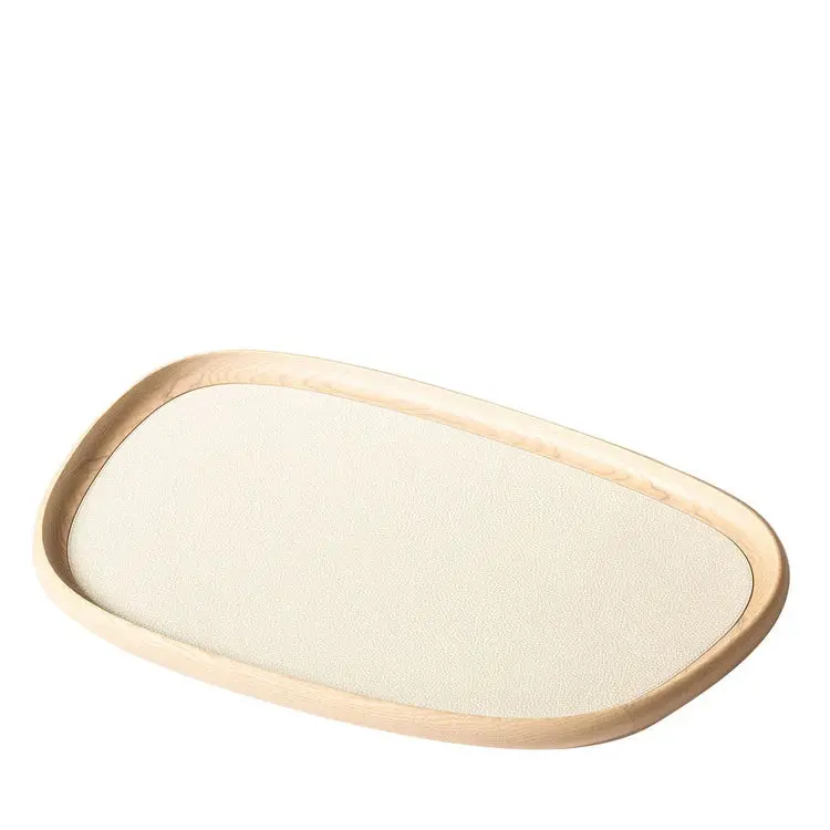 Maris Large Natural-Tone Rectangular Serving Tray 1