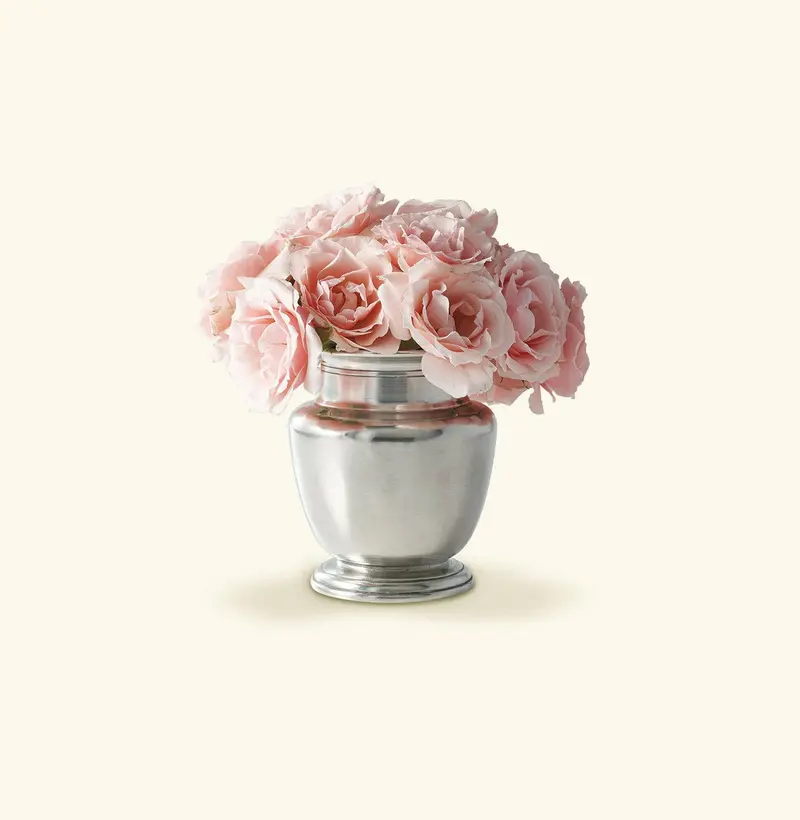 Match Petite Pewter-Rimmed Vase For Fresh Or Dried Floral Arrangements 1