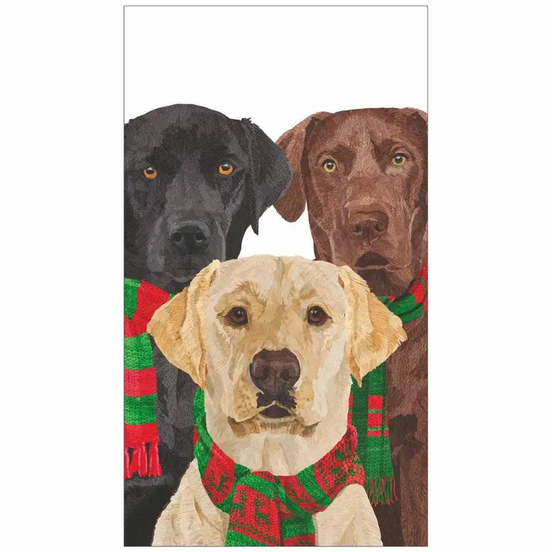 Merry Labradores Guest Towel By Paperproducts Design 1