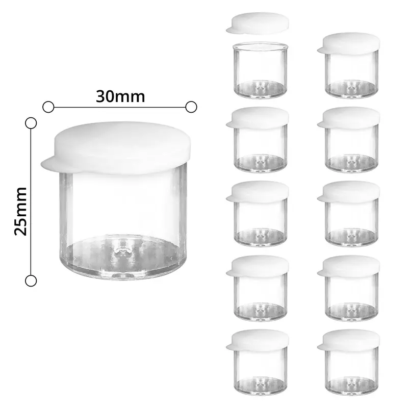 Mini Sample Storage Containers – 10-Piece 10Ml Clear Lab-Style Vials With Lids 1