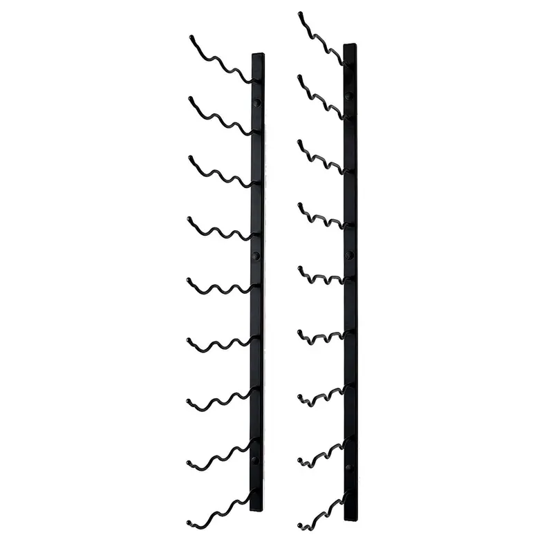 Mobili Rebecca Wall-Mounted Wine Rack – Black Metal 27-Bottle Cellar Organizer 1