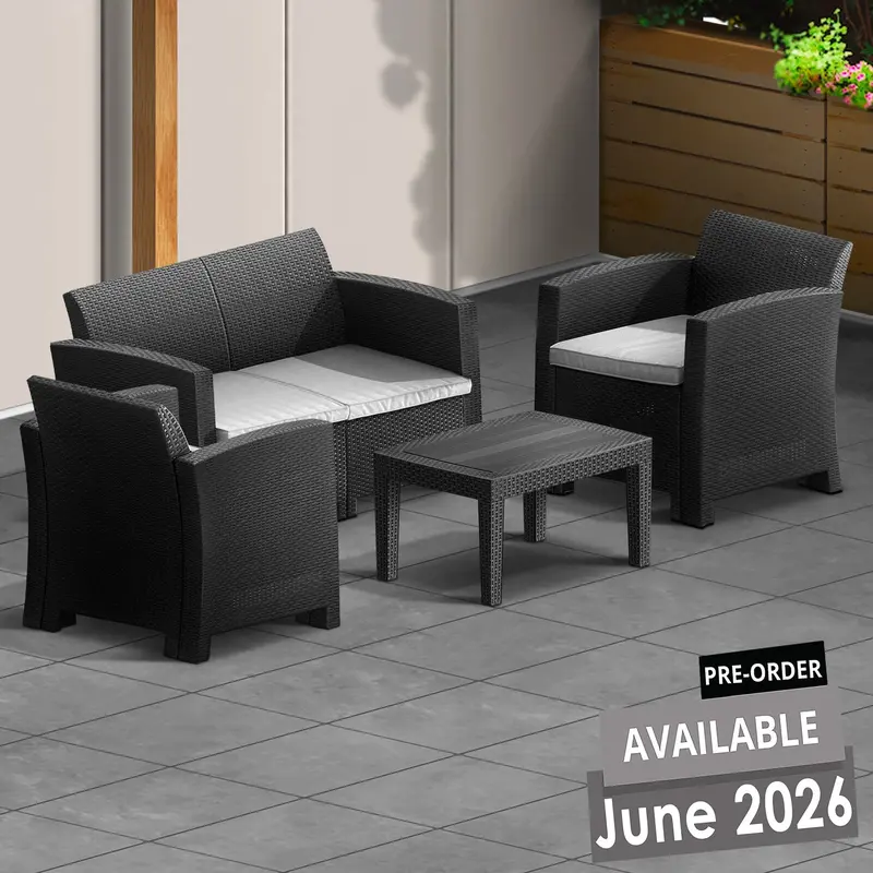 Modular Outdoor Lounge Set – Weather-Resistant Wicker & Cushions 1