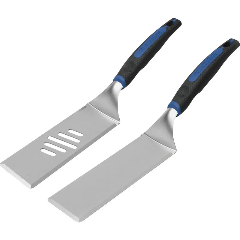 Mr. Bar-B-Q Razor 20-Inch Stainless Steel Griddle Spatula Set (2-Piece) 1