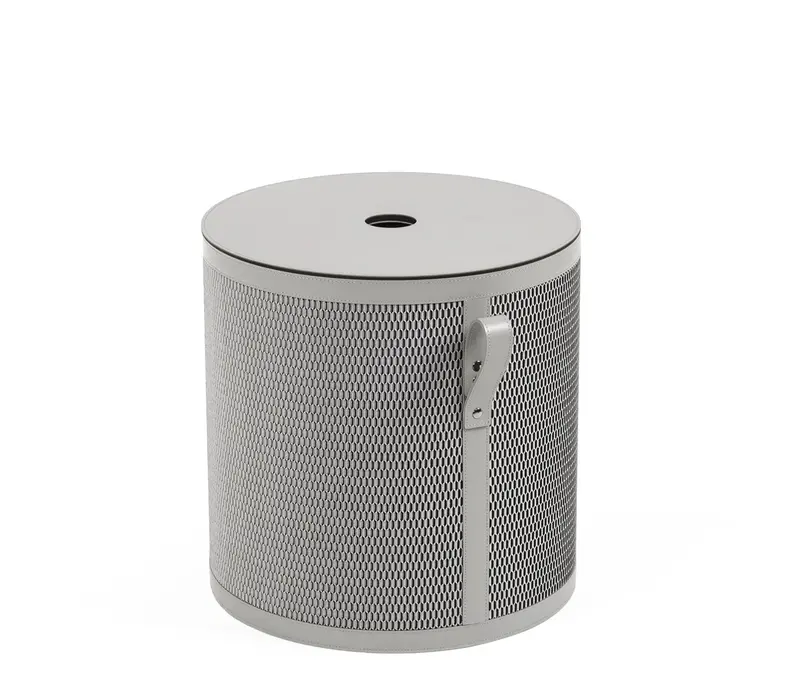 Nadia Short Round Woven Basket For Small Spaces 1