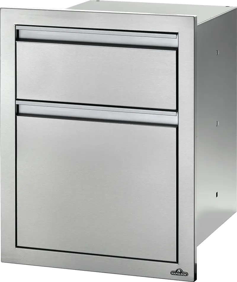 Napoleon 18" X 24" Outdoor Base Cabinet With Dual Drawers (Bi-1824-2Dr) 1
