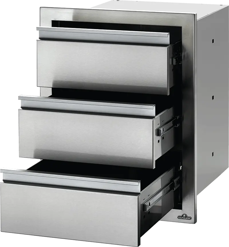 Napoleon 18" X 24" Outdoor Base Cabinet With Triple Drawers (Bi-1824-3Dr) 1