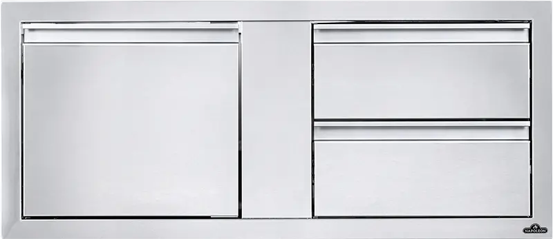 Napoleon 42" X 16" Outdoor Base Cabinet: Single Door + Double Drawers (Bi-4216-1D2Dr) 1