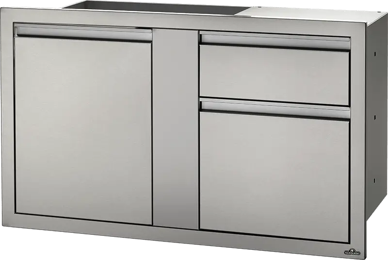 Napoleon Bi-4224-1D2Dr 42" X 24" Undercounter Large Single Door With Two Standard Drawers 1