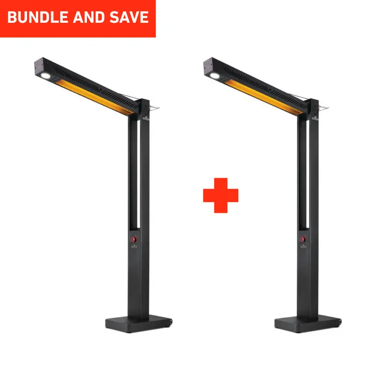 Napoleon Phantom Freestanding Outdoor Electric Infrared Heater Bundle (2 Units) – Flash Sale 1