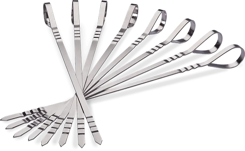Napoleon Stainless Steel Multifunction Skewers – 8-Pack For Versatile Grilling 1