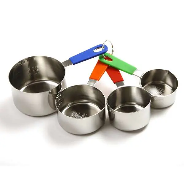 Norpro Stainless Steel Measuring Cups Featuring Soft Silicone Handles 1