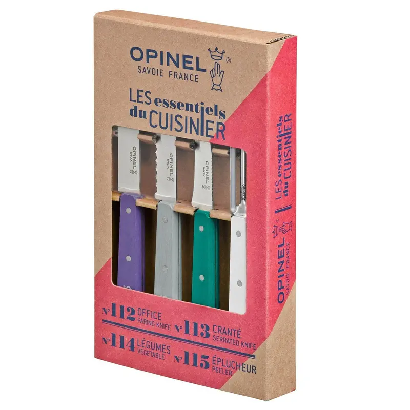 Opinel Art Deco-Inspired Compact Kitchen Knife Set 1