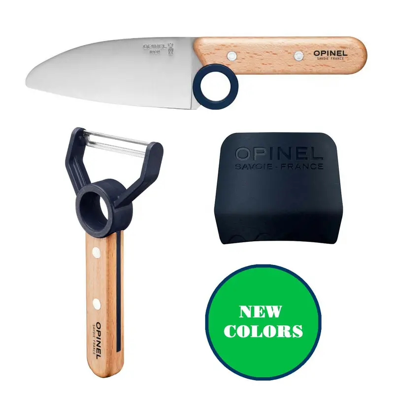 Opinel Le Petit Chef 3-Piece Culinary Knife Set In Navy 1