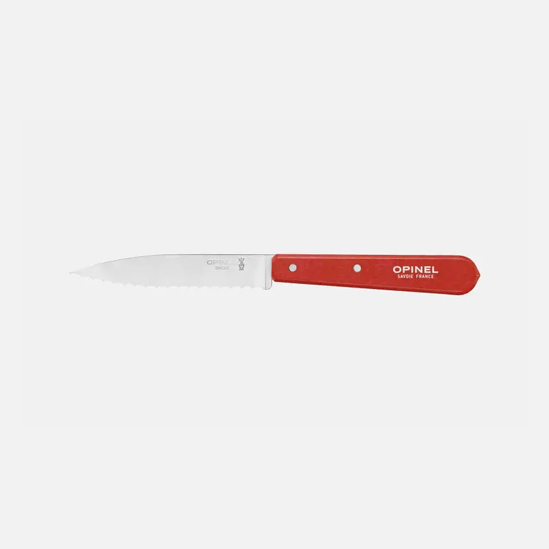 Opinel Red Essential Small Serrated Kitchen Knife 1