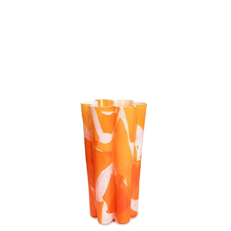 Orange Ceramic Bucket Vase – Vibrant Accent Piece 1