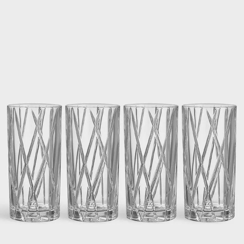 Orrefors City Highball Glasses – Set Of Four, Versatile Barware For Everyday Use 1