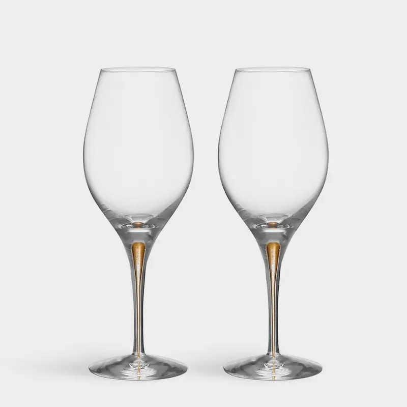 Orrefors Intermezzo Gold Balance Glass Set – 2-Piece 1