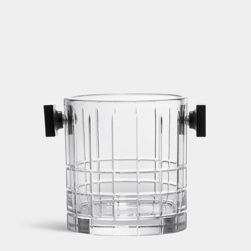 Orrefors Street Ice Bucket In Premium Lead-Free Crystal With Polished Rim 1