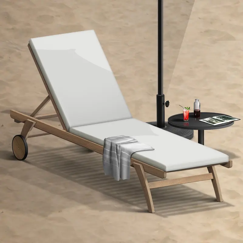 Outdoor Sunbed With Padded Cushion – Foldable Design 1