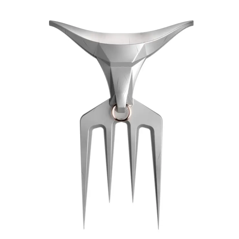 Outset El Matador Stainless Steel Carving Fork – Premium Two-Tine 1