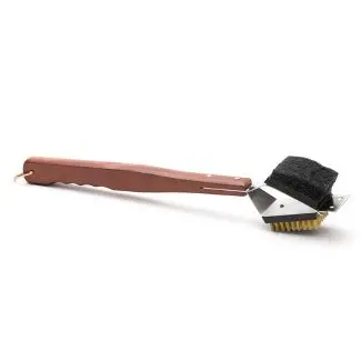 Outset Rosewood 3-In-1 Heavy-Duty Grill Cleaning Brush 1