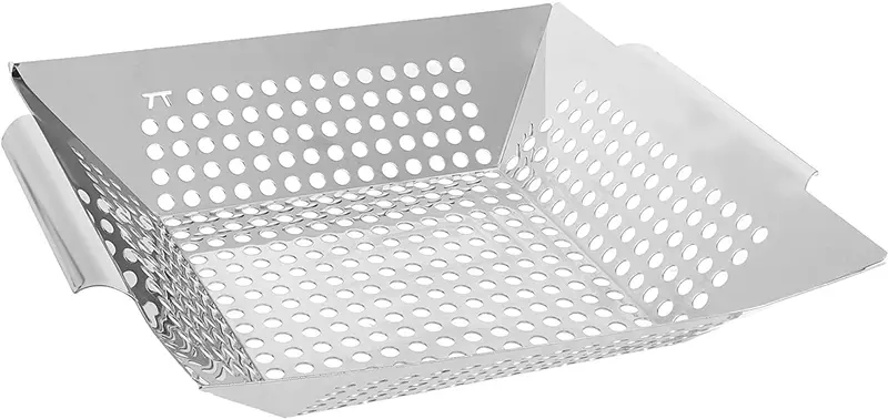 Outset Square 12-Inch Stainless Steel Grill Wok 1