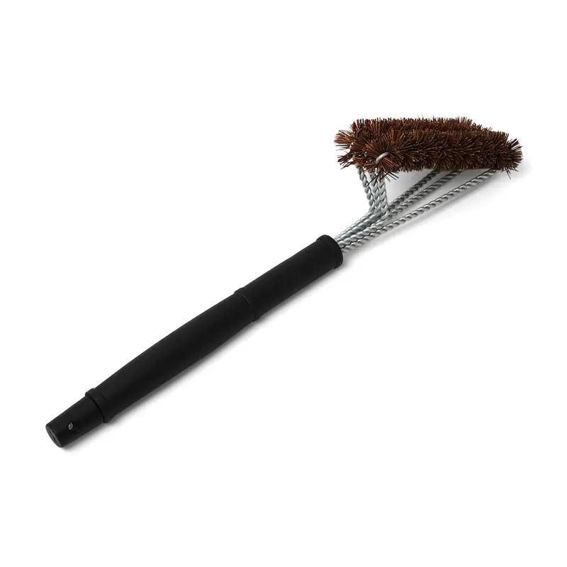 Outset Verde Series 3-Head Coconut Fiber Grill Brush – Heavy-Duty Cleaning Tool 1