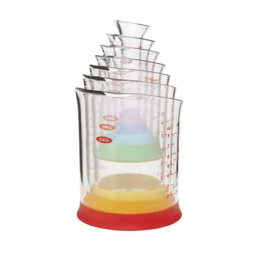 Oxo Good Grips 7-Piece Liquid Measuring Beaker Set – Bpa-Free, Marked Volumes 1