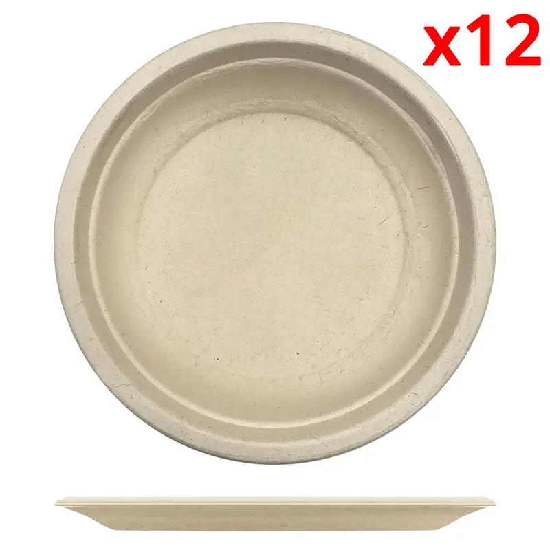 Pack Of 12 Disposable Paper Plates – 9-Inch Round Serving Platters 1