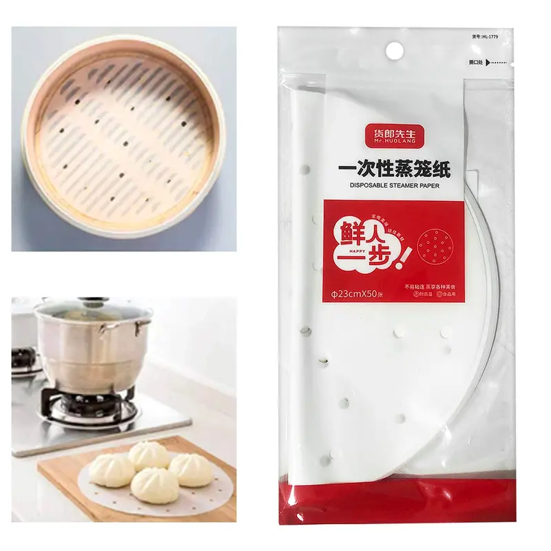 Pack Of 50 Disposable Steamer Liners – 23 Cm Diameter 1